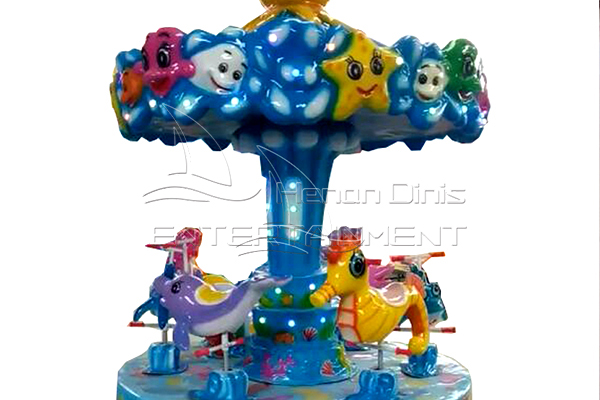3 Horse Carousel with Animal Seats